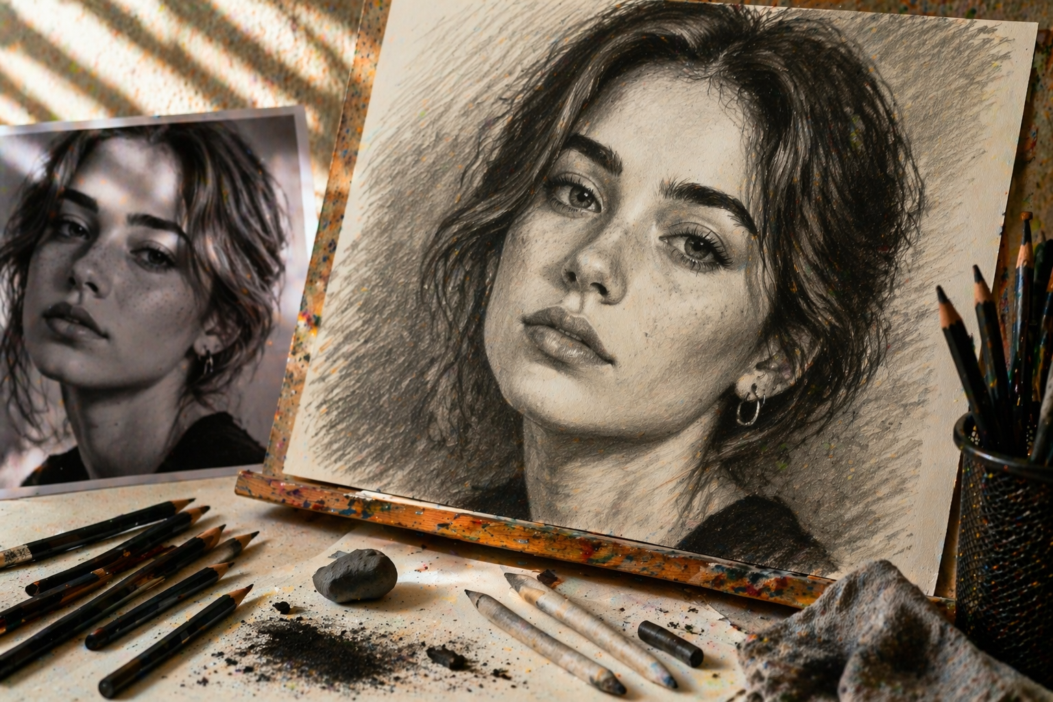 Aprende Retrato Realista en Lápiz y Carboncillo